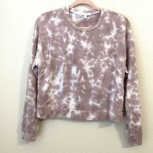 Beyond Yoga Sweater Womens Medium Pink Tie Dye Day to Day Pullover Crop